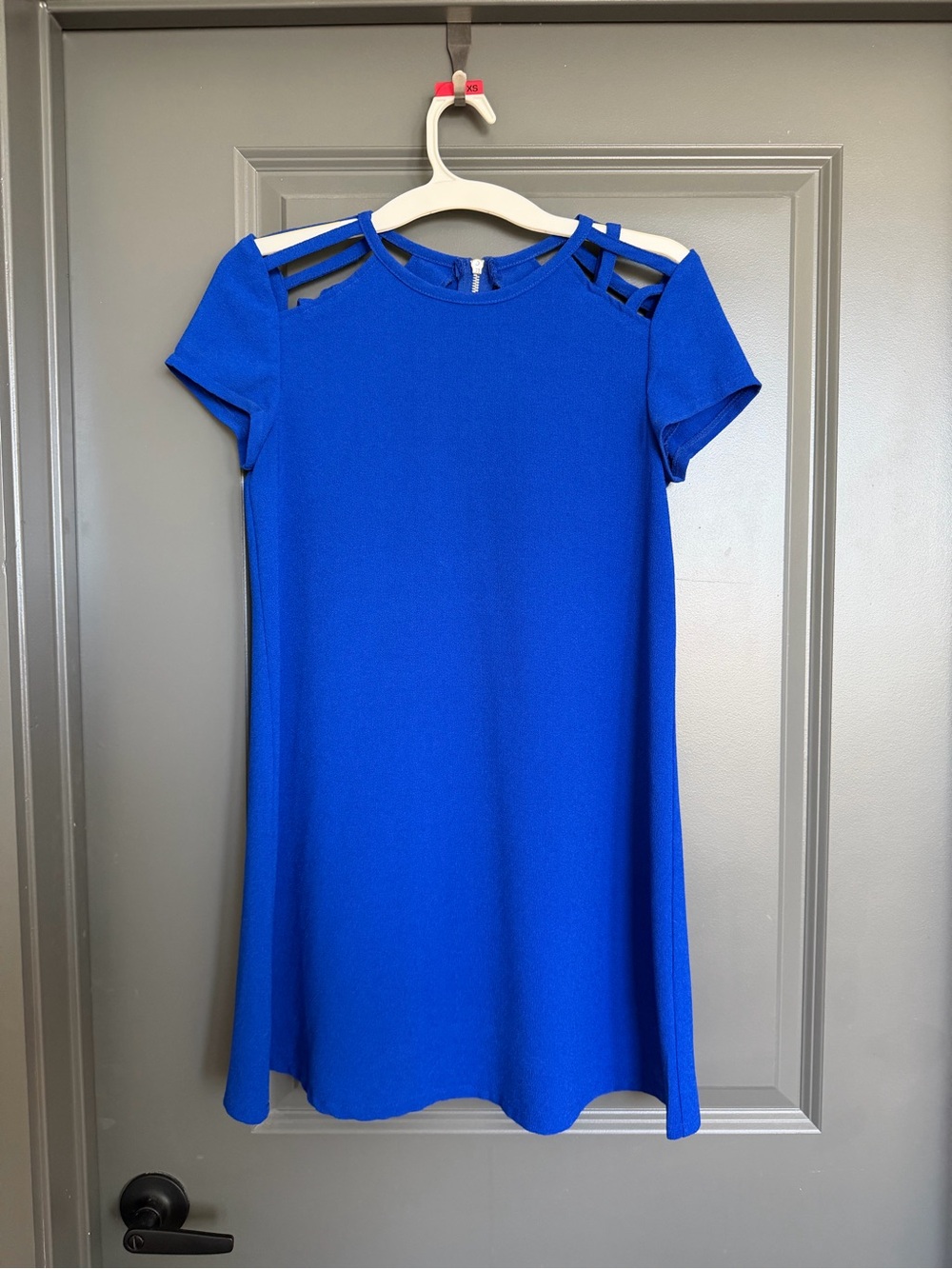 Speechless Electric Blue Cutout Shoulder Mini Dress